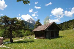 refuge dans les Alpes